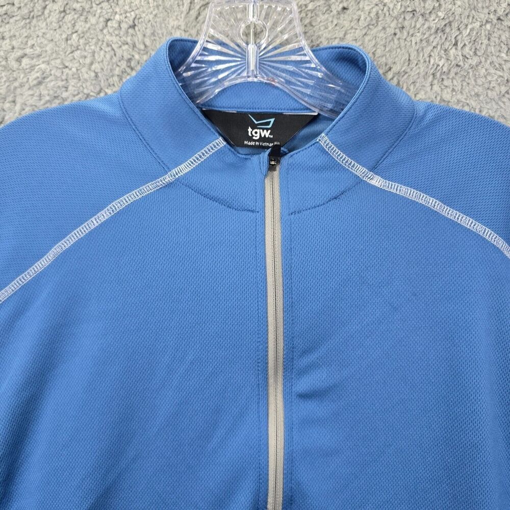 TGW Golf Blue Long Sleeve Shirt 1/4 Zip Pullover Size L - Picture 2 of 9